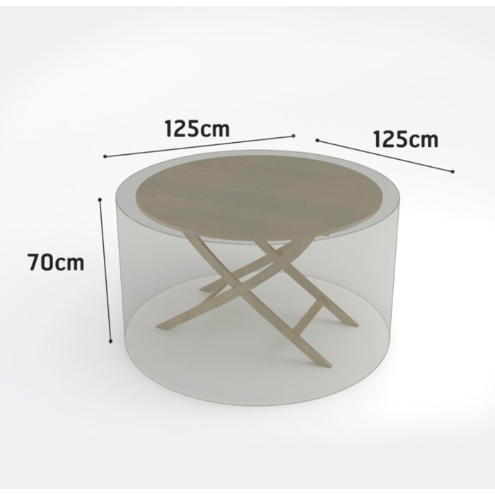Funda Protectora Mesa Redonda 125x125x70 Cm