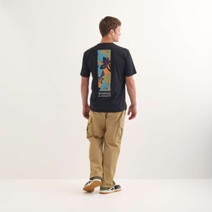 Camiseta MUNICH Collage streetwear hombre de algodón orgánico negro