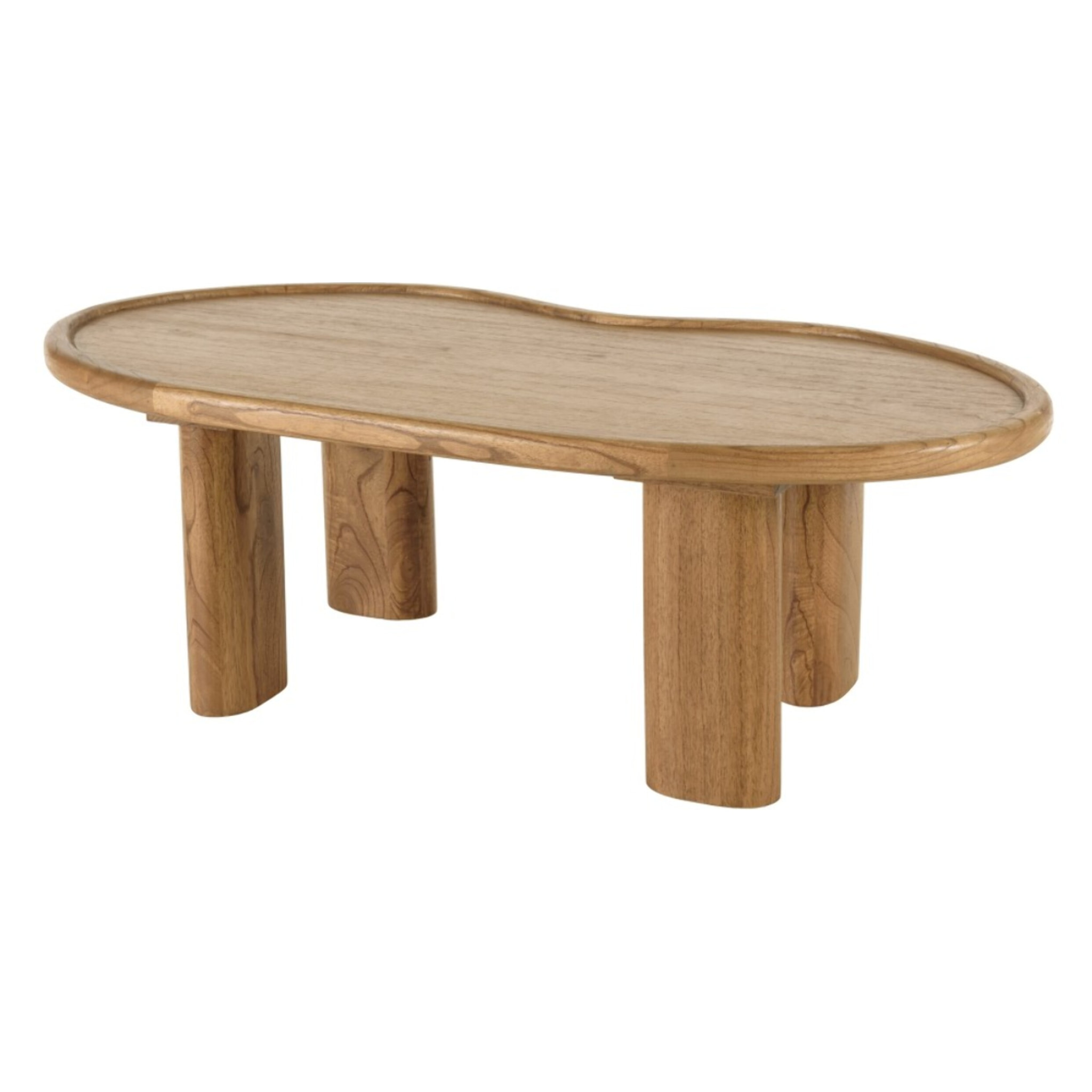 AMY - Table basse 120cm forme organique en bois de mindi AMY