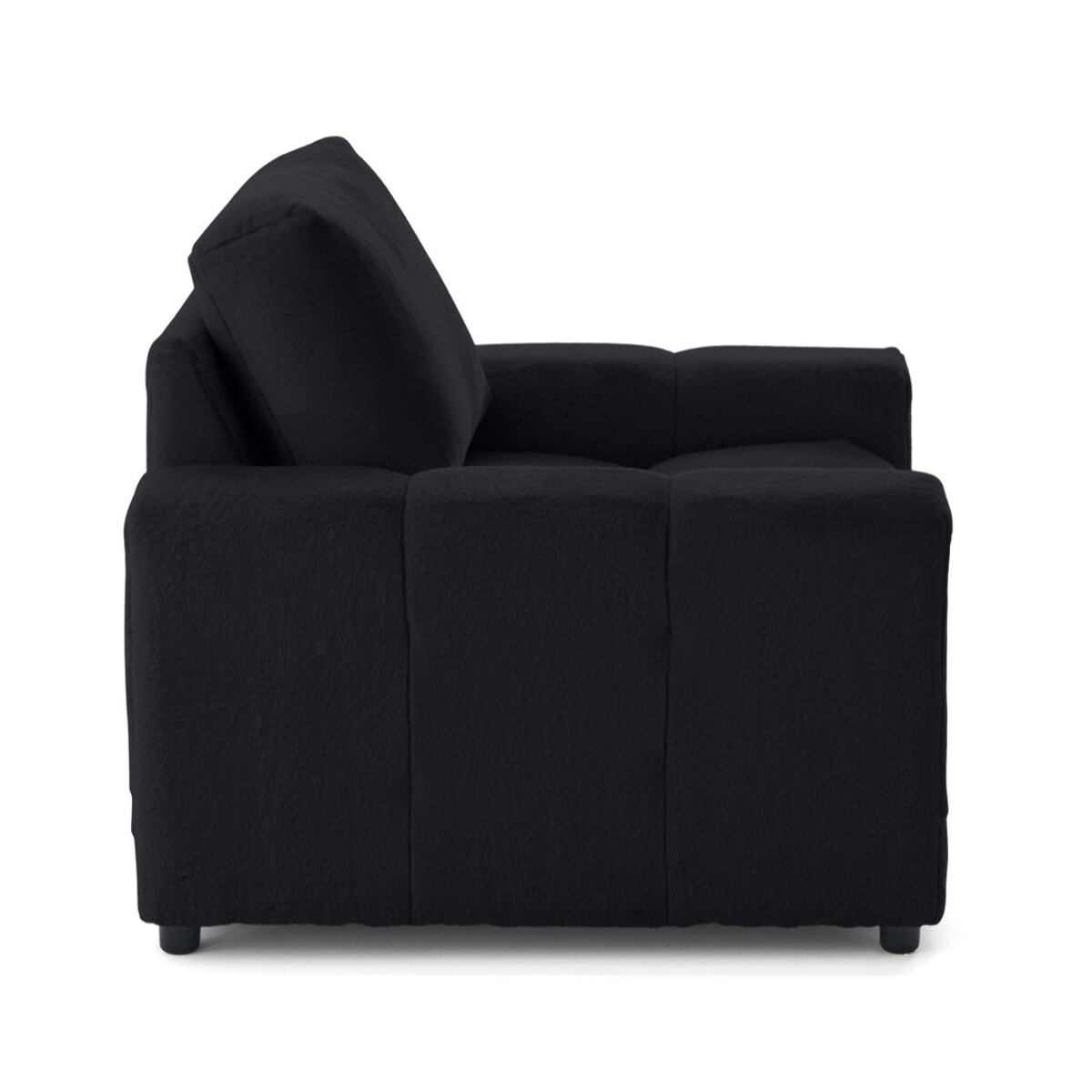 Crocus - fauteuil en fausse fourrure - Noir