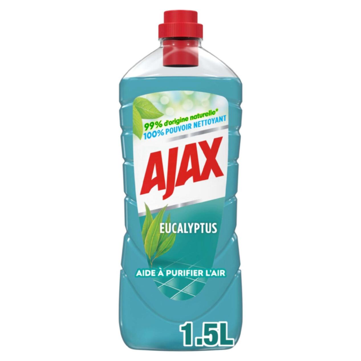 Pack de 8 - AJAX nettoyants ménagers Ajax d'origine Végérale Trad Eucalyptus 1,25l