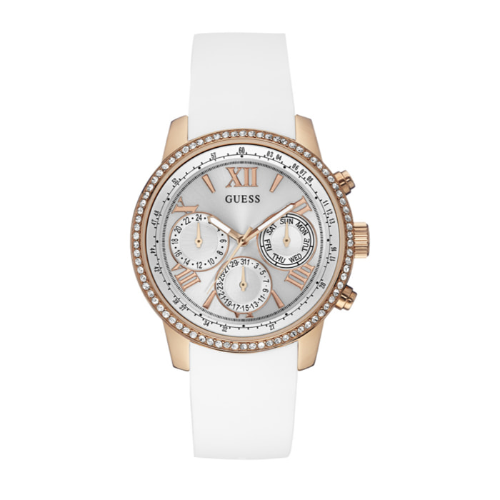 Reloj Guess W0616L1 Mujer Analogico Cuarzo con Correa de Silicona