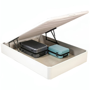 Canapé Abatible 32CM | ENVÍO, MONTAJE Y RECOGIDA ANTIGUO INCLUIDO | Madera | Blanco | Gran capacidad | Tapa 3D | WHAT THE SLEEP