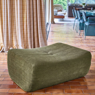 Pouf, repose-pieds pour chauffeuse Sokol velours côtelé SOKOL