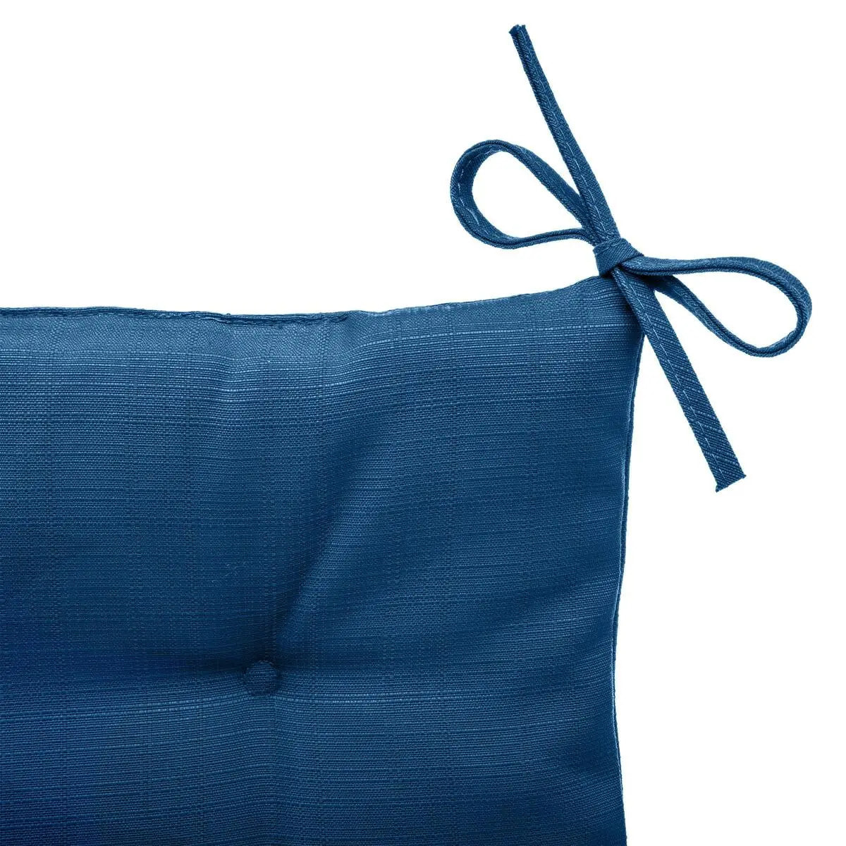 Galette de chaise carrée 4 points "Korai" bleu indigo 40x40x4cm en polyester