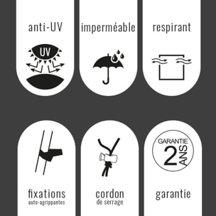 Housse L 120 x l 62 x H 80 cm pour barbecue