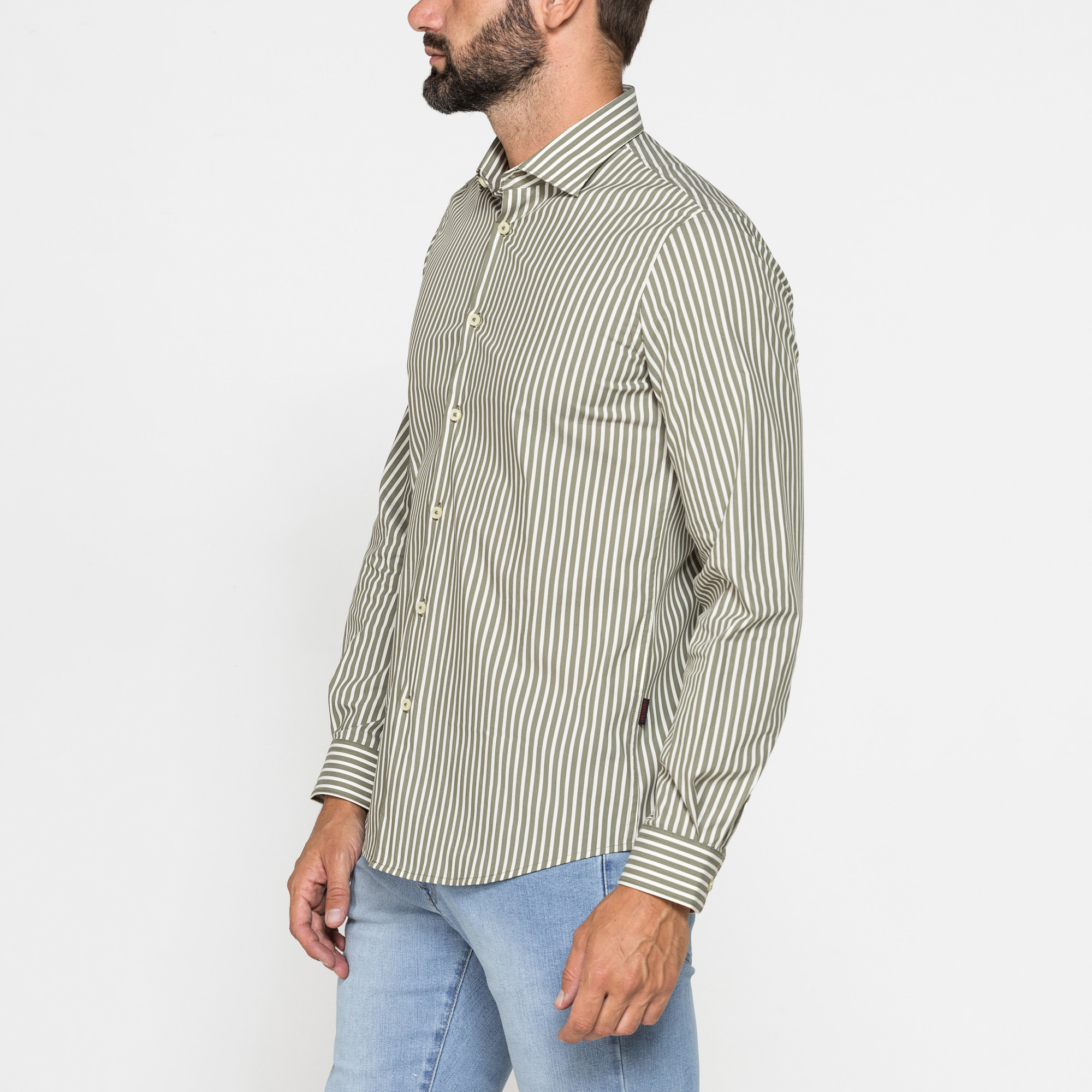 CAMICIA SLIM FIT IN COTONE ELASTICIZZATO