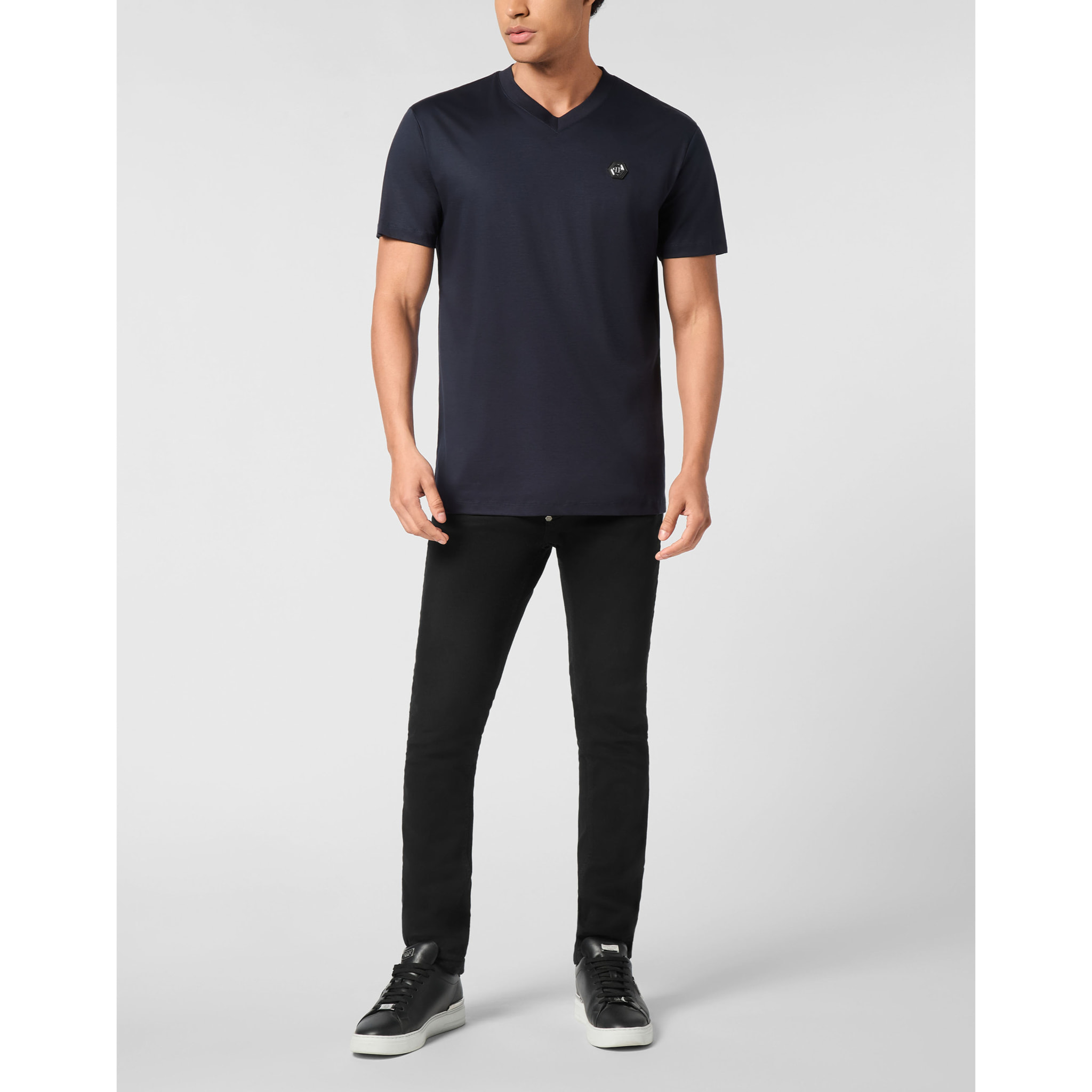 PHILIPP PLEIN Camiseta cuello pico Ss HEXAGON