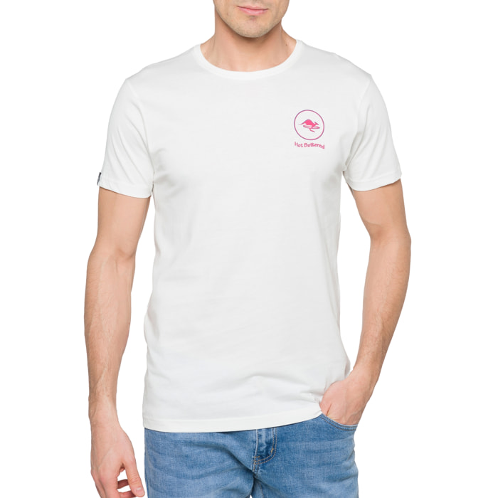 T-shirt in cotone 150 gr Flame Hot Buttered Bianco