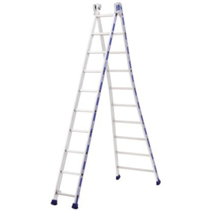 Escalera convertible platino 2 planos - TUBESCA - 1m80/2m92 - 2442606
