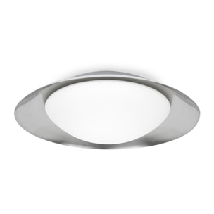 SIDE 390 Plafón blanco y níquel 15W