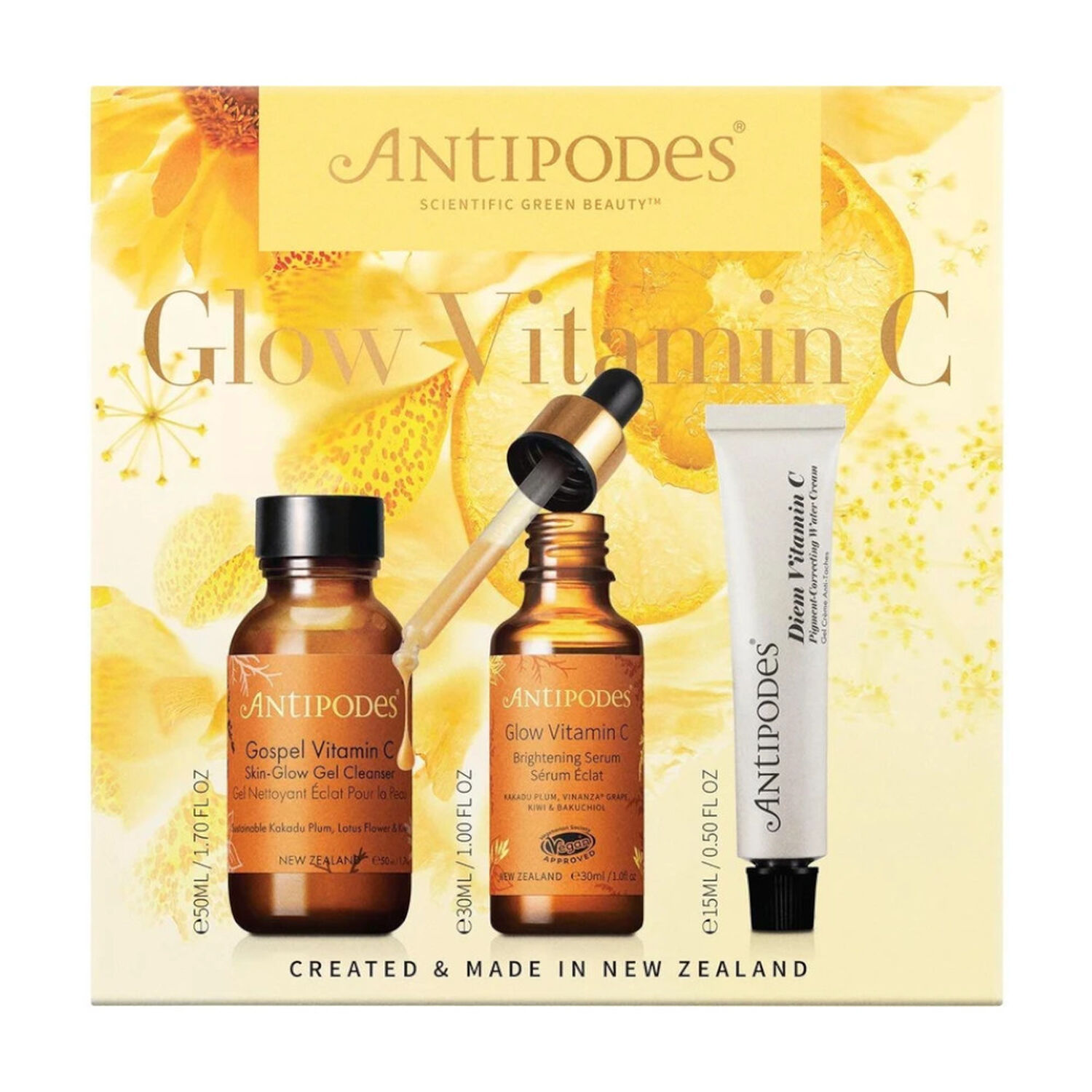 Glow Vitamin C - Coffret Gel Nettoyant 50 ml + 2 Produits