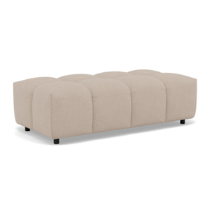 Adelaide - pouf en tissu texturé - Beige