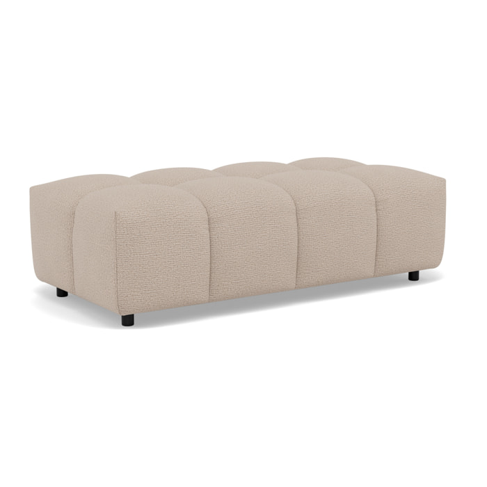 Adelaide - pouf en tissu texturé - Beige