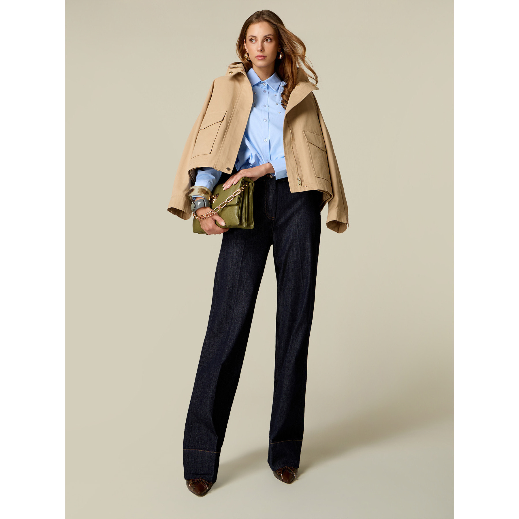 Oltre - Jeans palazzo - Azul