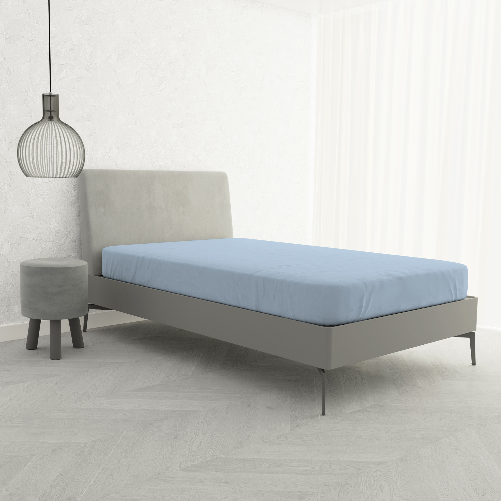 LENZUOLO SOTTO CON ANGOLI MAX COLOR, 100% COTONE MADE IN ITALY - PIAZZA E MEZZA FRANCESE