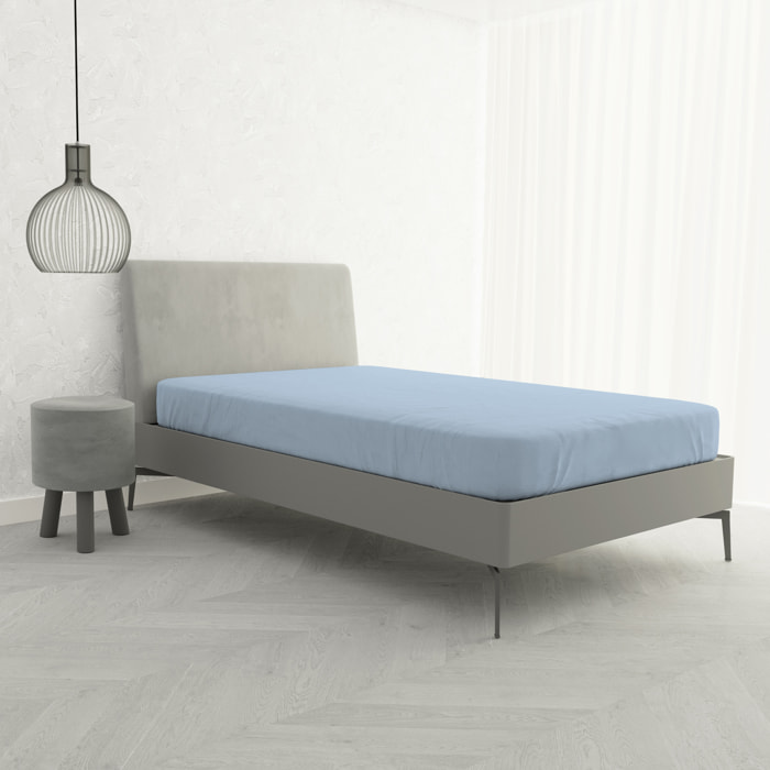 LENZUOLO SOTTO CON ANGOLI MAX COLOR, 100% COTONE MADE IN ITALY - PIAZZA E MEZZA FRANCESE