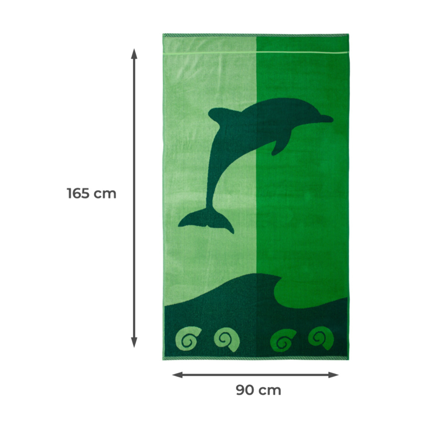 Telo Mare Spugna Jacquard Spiaggia Disegno Flipper