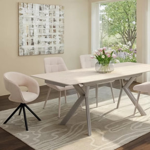 Chaise avec accoudoirs pivotante Gina noire Kare Design