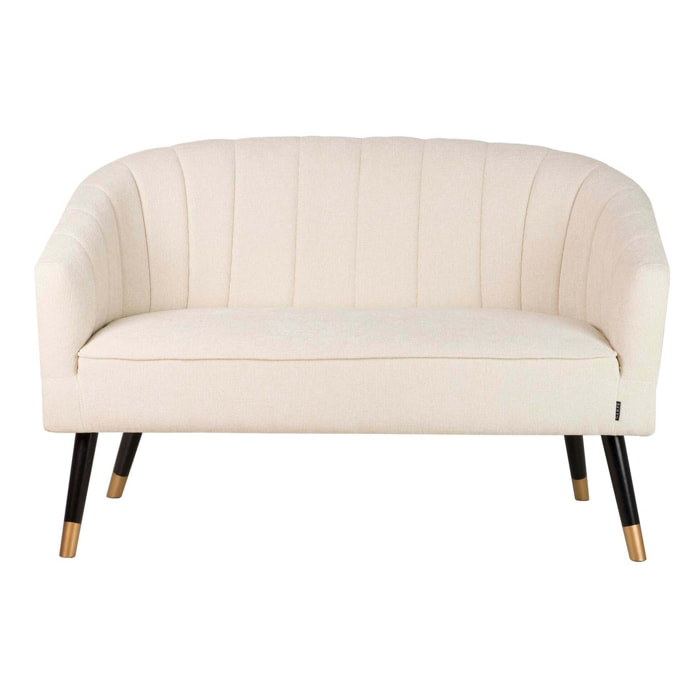 Sofá Chenilla Beige 129x72x80 Cm