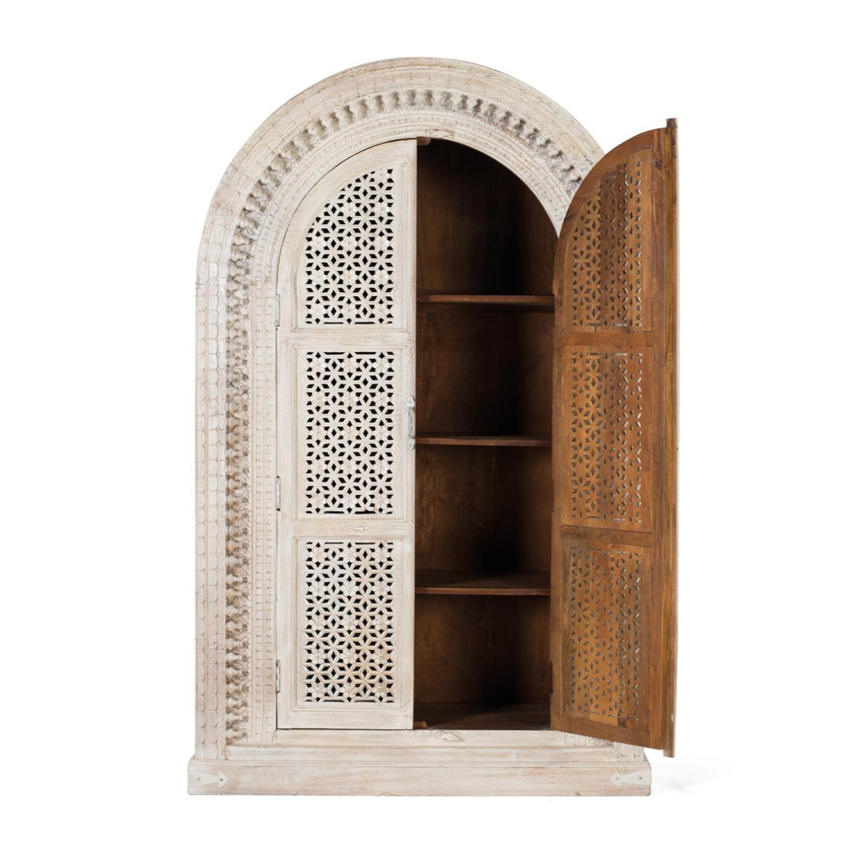 Armario de Madera de Mango 110 Cm Estilo Mediterráneo Moderno