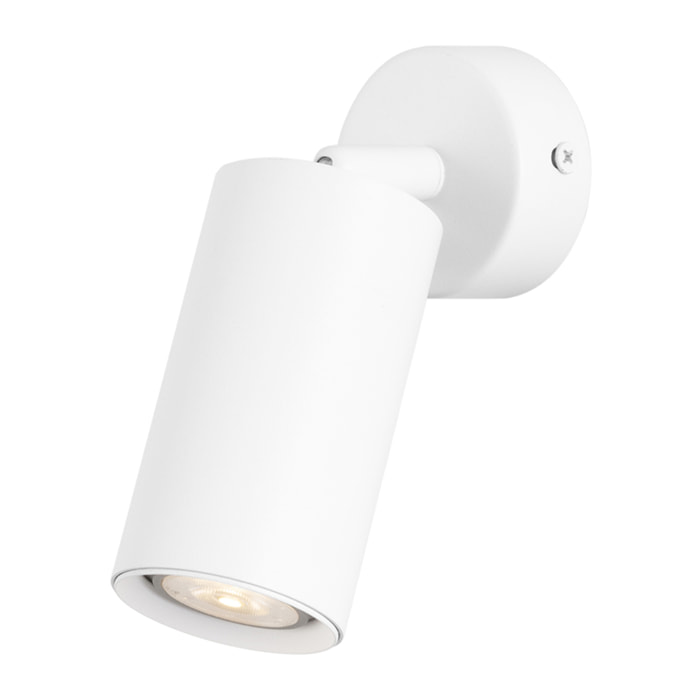 Forlight Era - Aplique de Pared o Foco de Techo Orientable GU10. Diseño Minimalista de Color Blanco