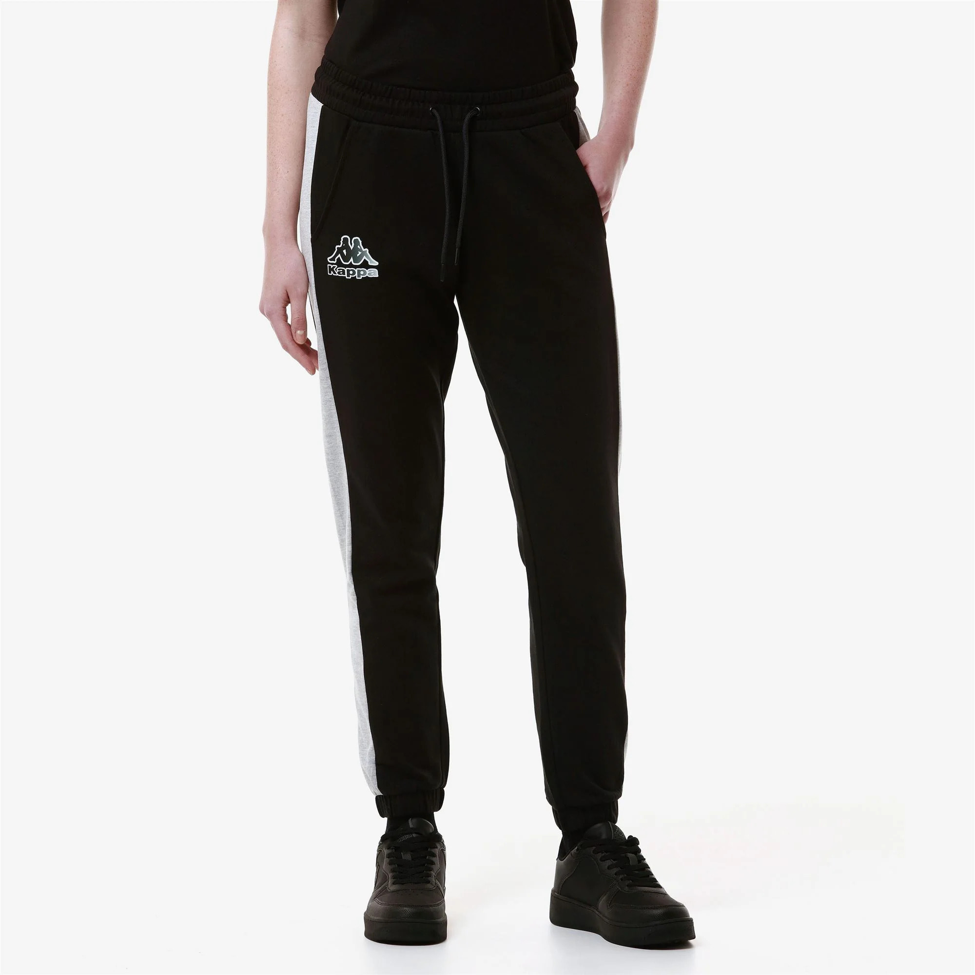 Kappa - Pantaloni Donna Nero - LOGO FESIA