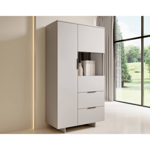 Canterbury - vitrine - beige - 2 portes et 2 tiroirs - 170 cm - Beige