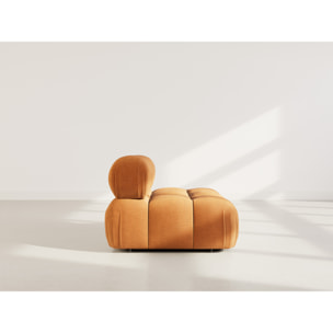 Ruby - module d'assise en velours texturé - Terracotta