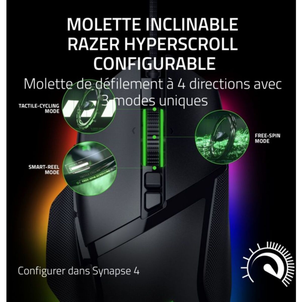 Souris Gamer Filaire RAZER BASILISK V3 35K Noir