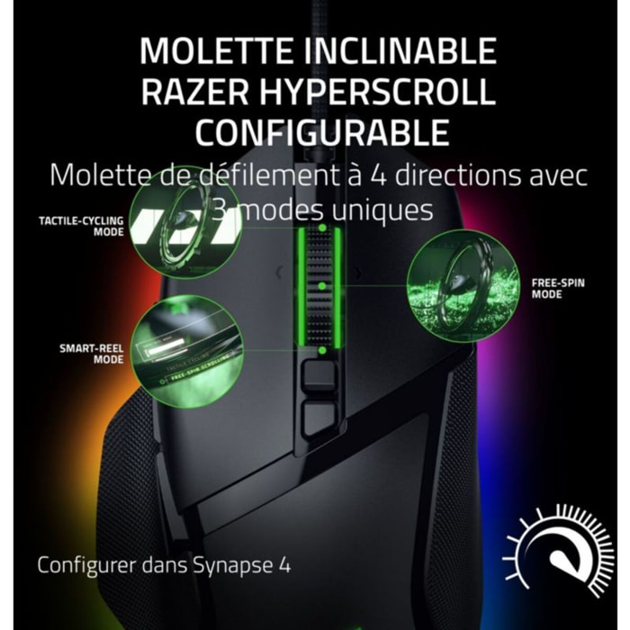 Souris Gamer Filaire RAZER BASILISK V3 35K Noir