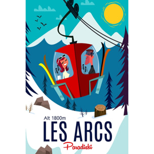 Tableau  paradiski les arcs Tableau alu Dibond