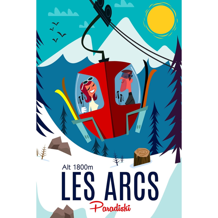 Tableau  paradiski les arcs Tableau alu Dibond
