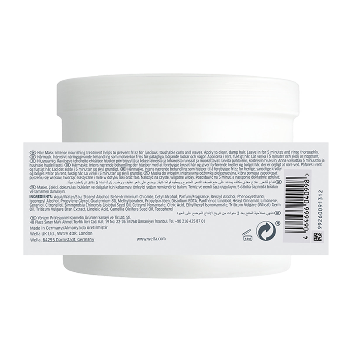 WELLA PROFESSIONALS Nutricurls Waves & Curls Mask 500ml