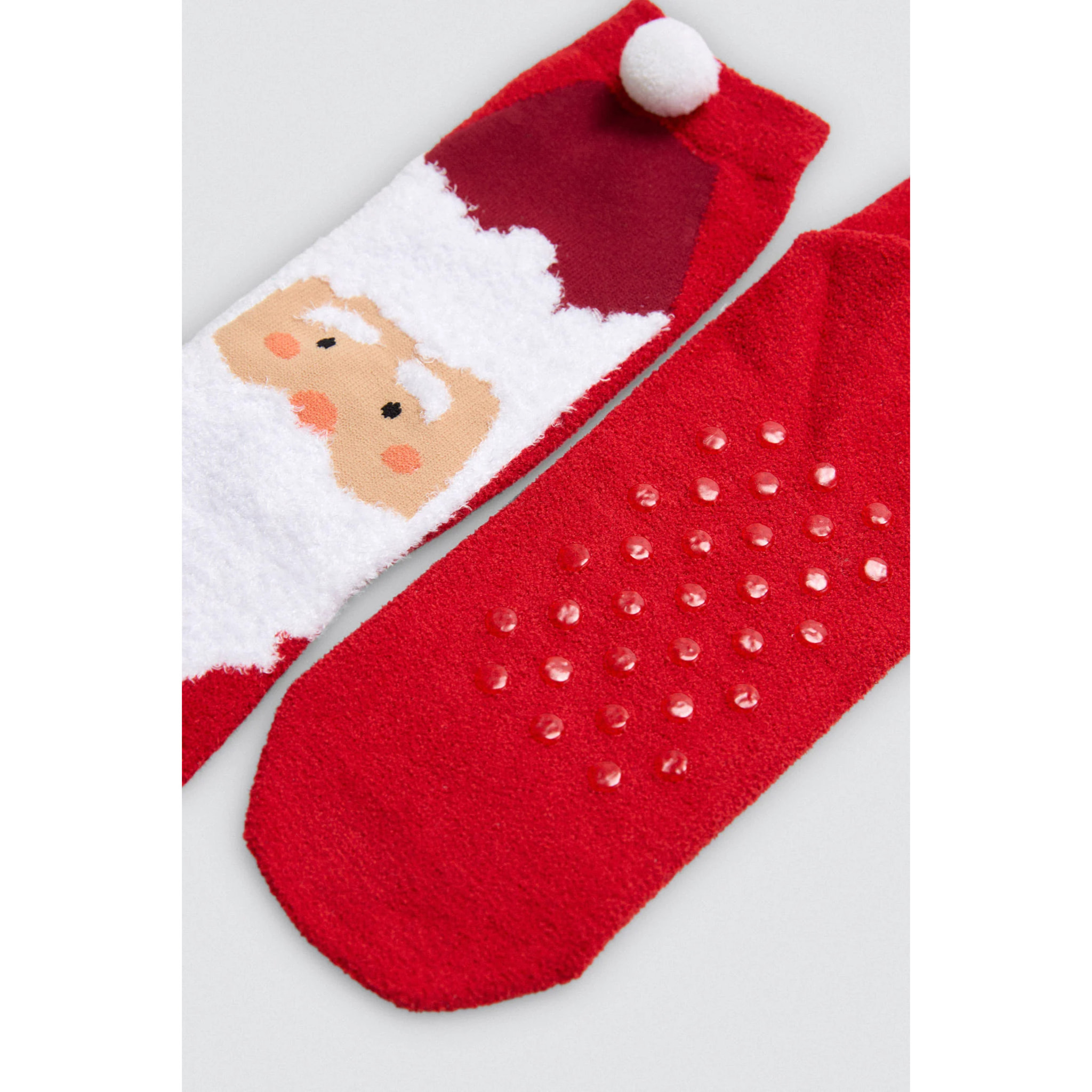 Calzini antiscivolo da uomo con stampa natalizia di Babbo Natale