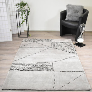 Tapis tufté à la main aux motifs géométriques