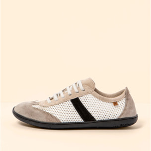 Zapatos N5293 MULTI MATERIAL WHITE-BLACK/ EL VIAJERO color White-black