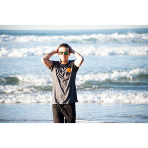 Gafas de sol OCEAN VICTORIA - Bambú marrón oscuro / Polarizada verde revo