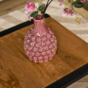 Table basse rectangulaire en bois et métal MILORA