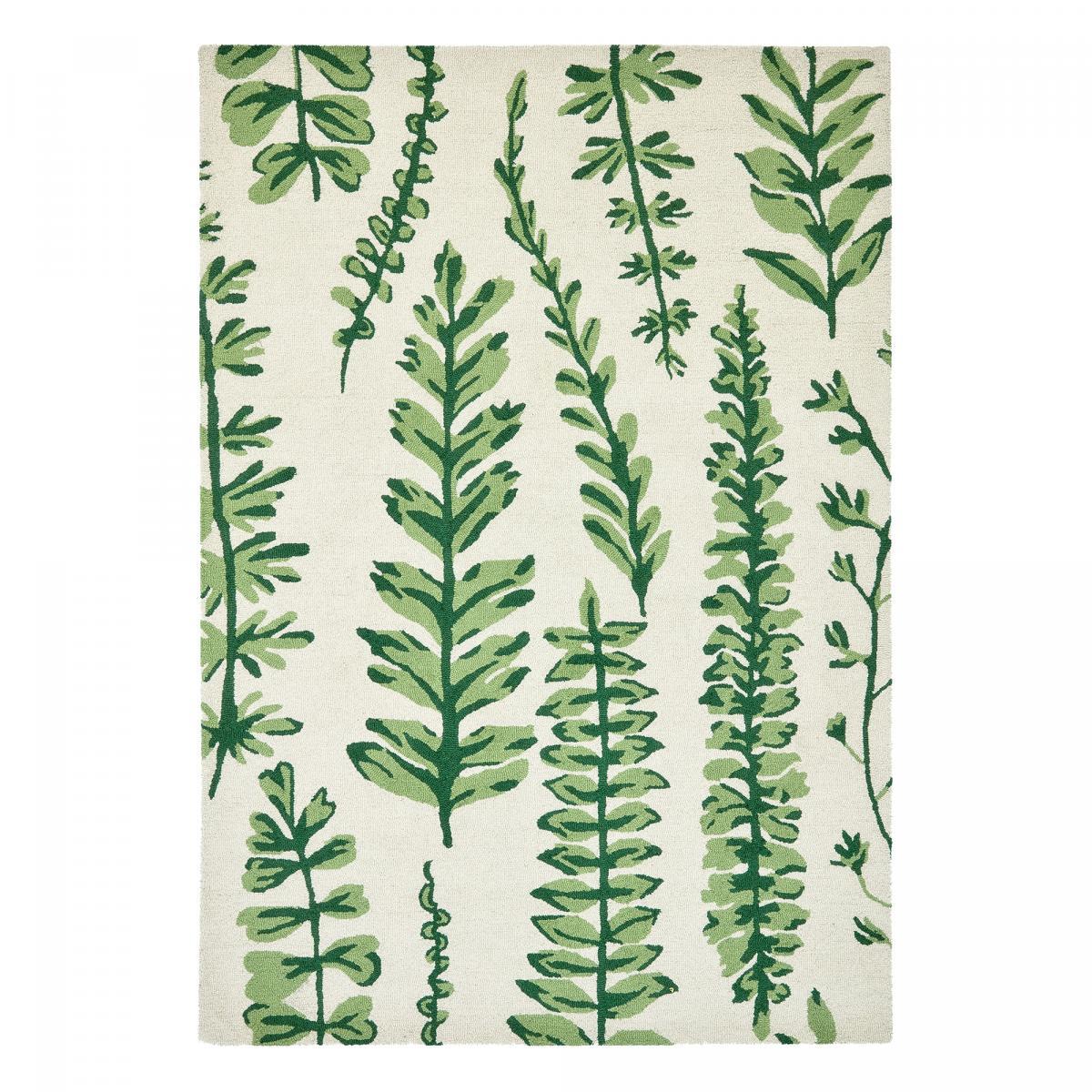 Tapis salon et chambre fait à la main en laine motif floral CEBI