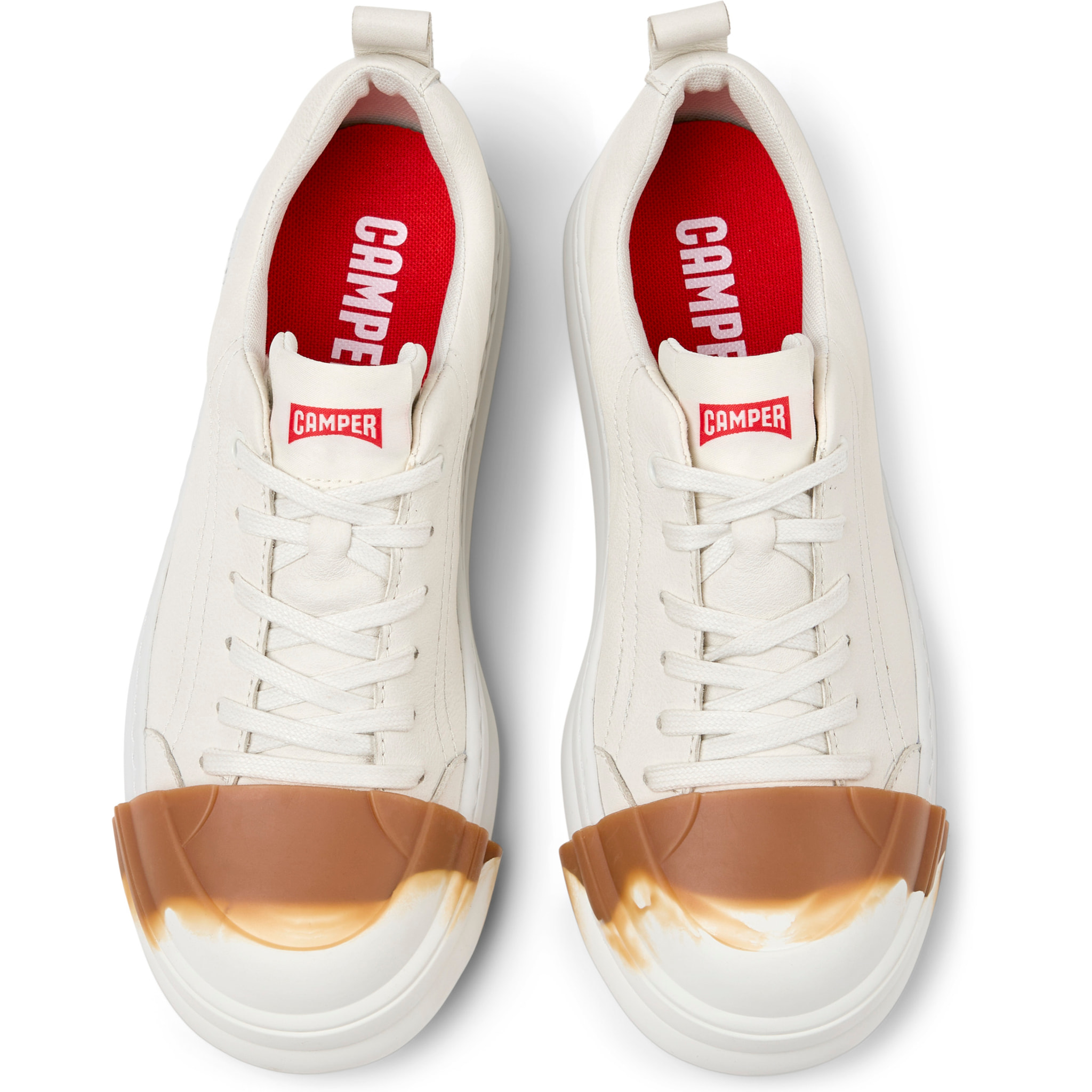 Scarpe stringate - CAMPER Junction Runner - Bianco - Pelle liscia