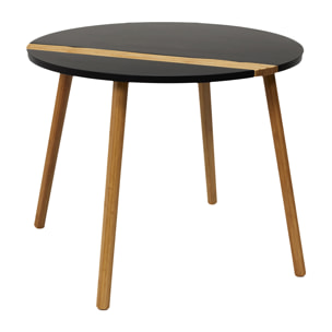 Table Gigogne Bicolore Relief Noir X2