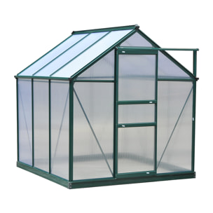 Serre de jardin polycarbonate alu. vert