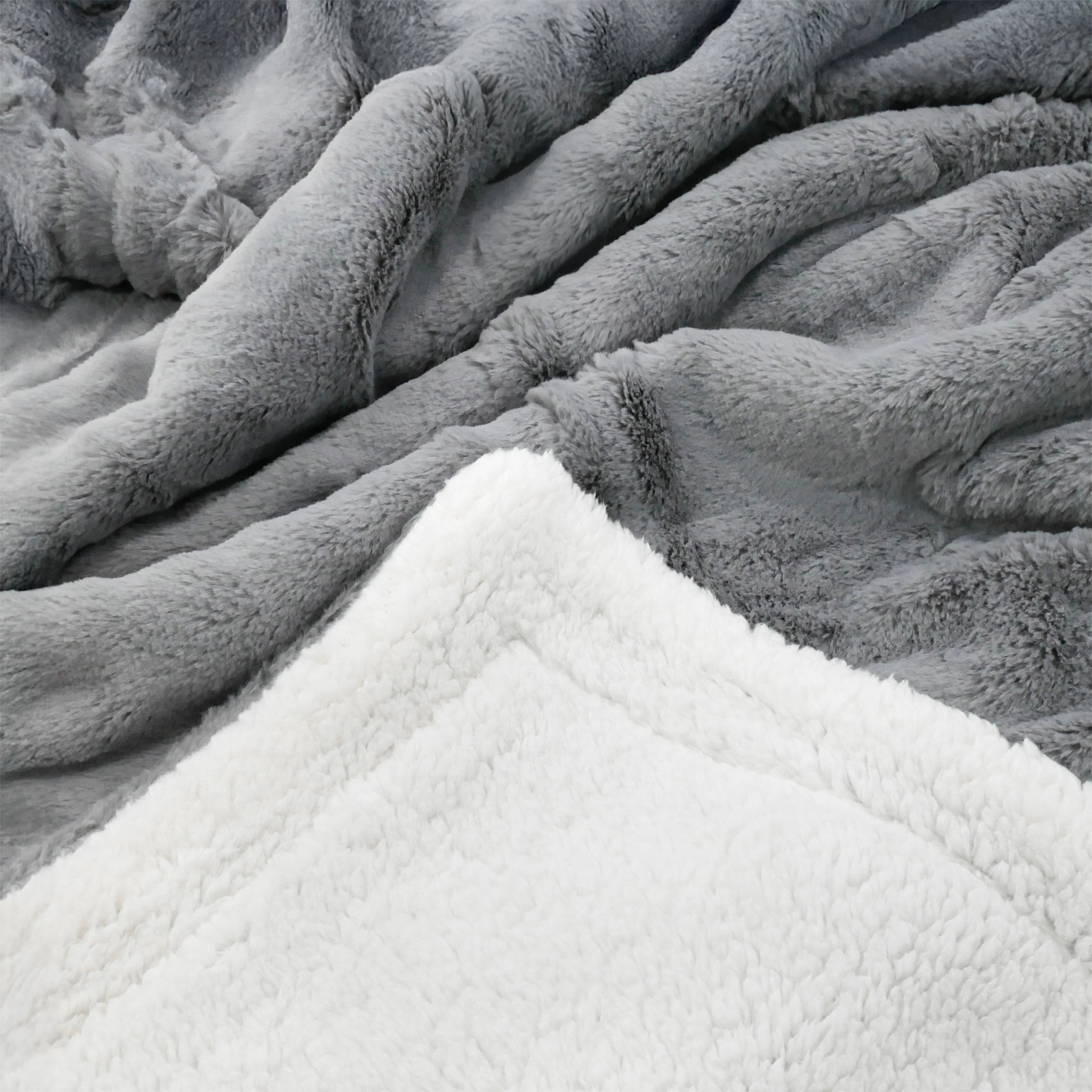 Couverture imitation "Lapin" - Cocoon Gris Clair - 610g/m²
