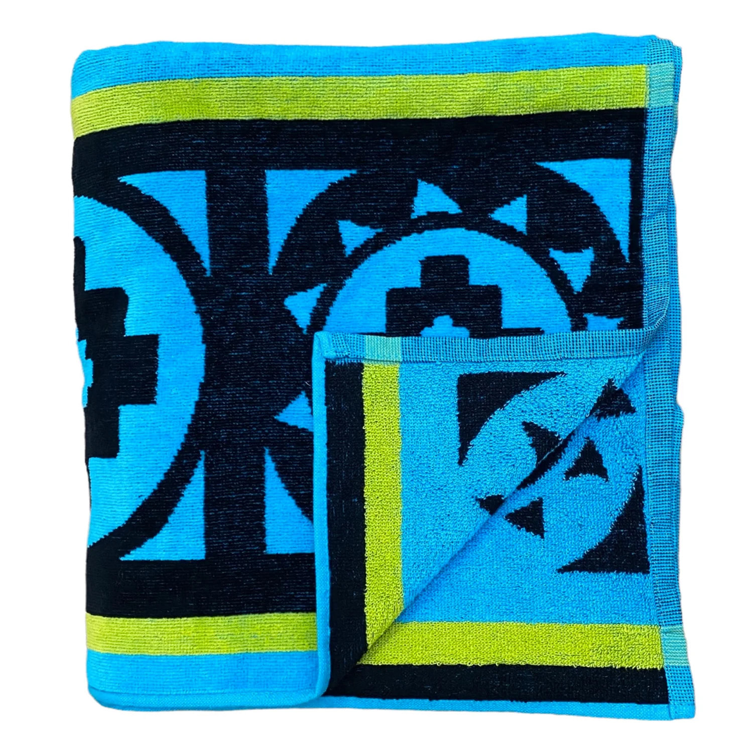 Serviette de plage éponge velours Jacquard - Guadalmar - 140x180cm - 400g/m²