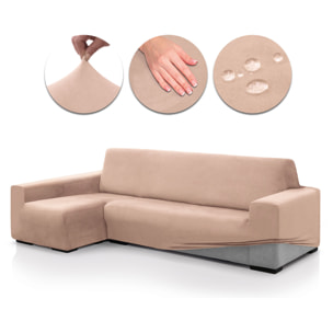 Funda TERCIOPELO ANTI MANCHAS Multi elástica para CHAISE LONGUE modelo VERONICA