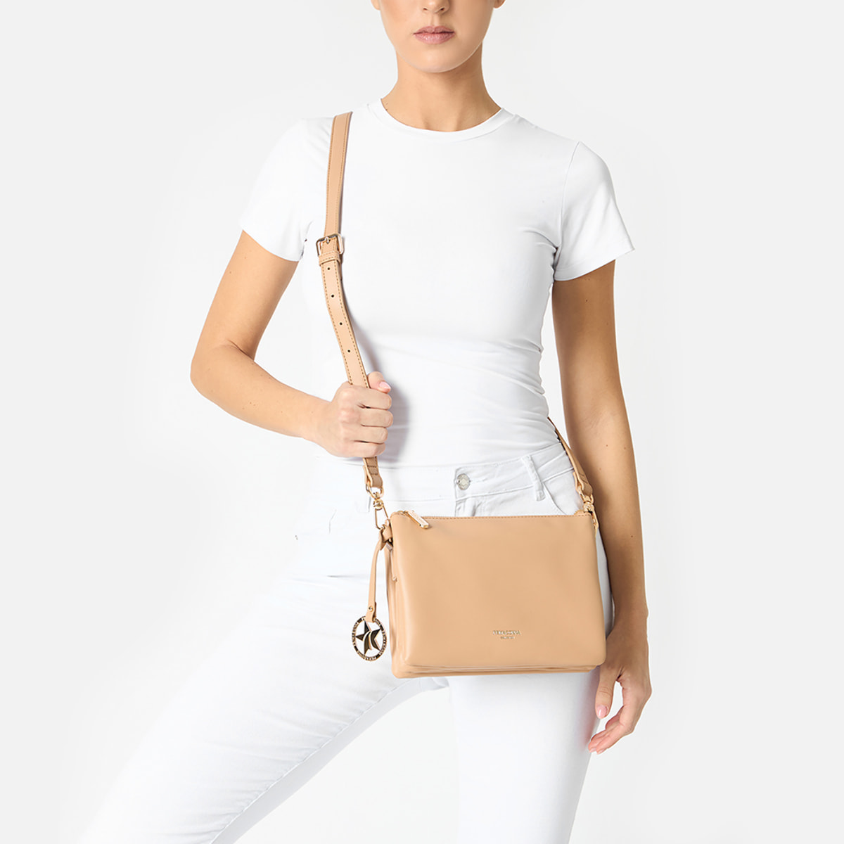 Tracolla donna beige