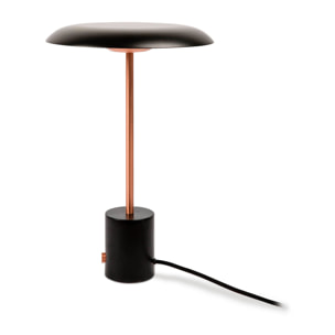 HOSHI Lampe de table noire et cuivre brossée