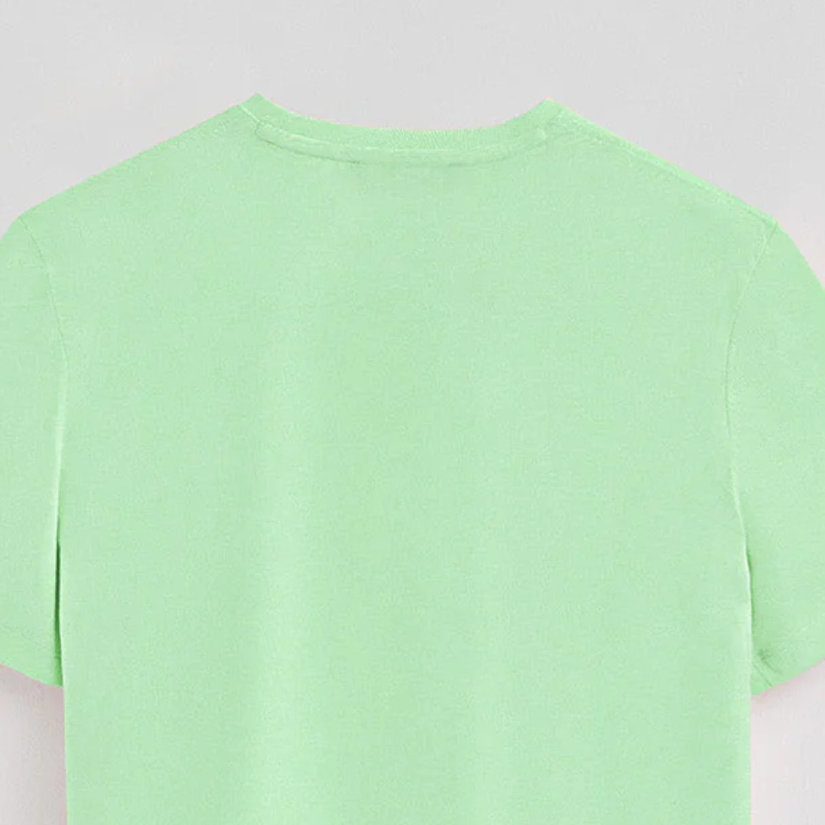 Maglietta menta basic a girocollo e ricamo Rigby Best