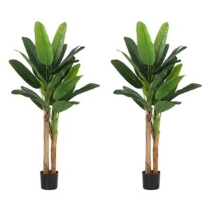 Lot de 2 bananiers artificiels H.150cm